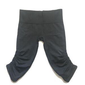 Lululemon In The Flow Crop Dark Gray Black Seamless 17” Inseam Legging Pant 6
